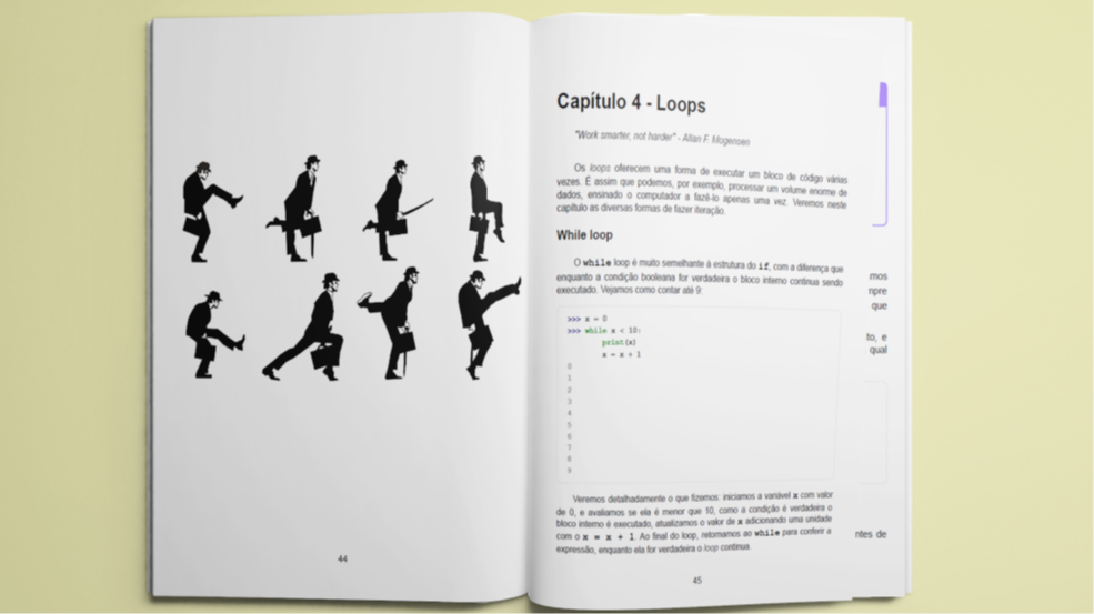 Ilustração descontraída em homenagem ao Monty Python, inspiração do nome da linguagem Python